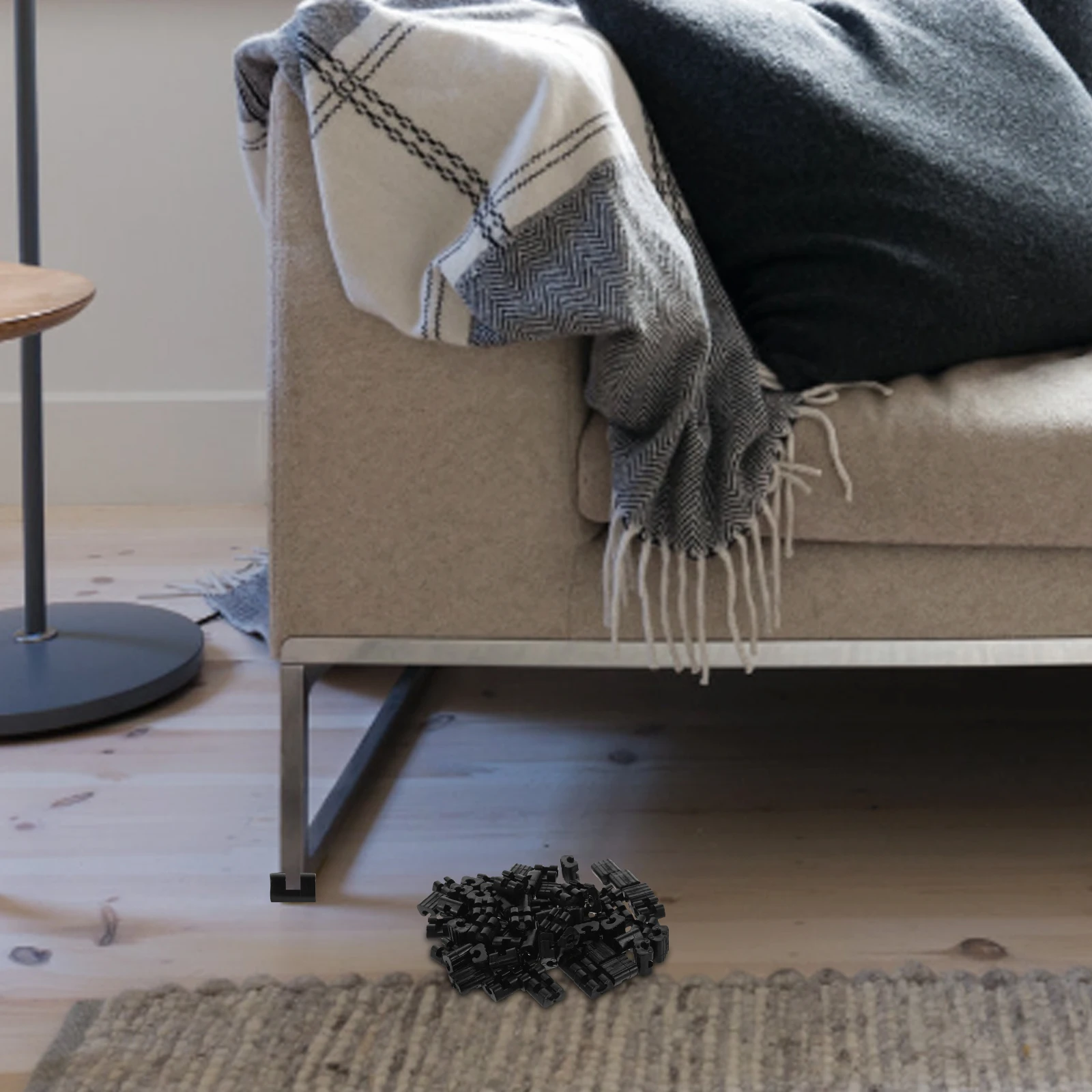 

50pcs Anti-Slip Chair Pads C-Shaped Tube Sleeve For Hardwood Floors Chair Leg Floor Protectors Non-Skid Furniture Pads