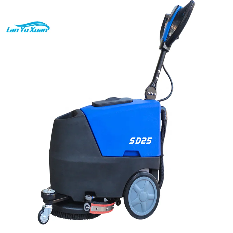 

SC25C blue color handheld electric small size 17" brush battery powered industrial cleaning machine floor scrubber with cable