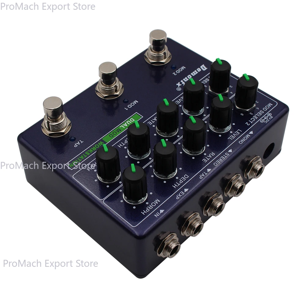 جديد Demonfx Dual MOD WORKSTATION دواسة تأثير الجيتار عالية الجودة اثنين من 8 نماذج