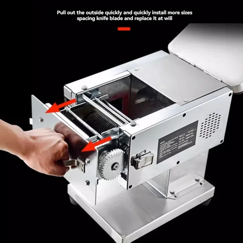 220v Electric Meat Slicer Commercial Automatic Meat Cutter New Pork Ear Slicing Machine Small Domestic Meat Cutting Machine