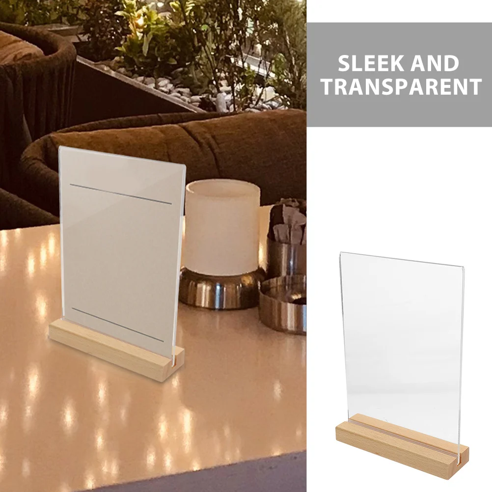3Pcs Professional Acrylic Menu Holders for Tables Stable Design Easy to Use for Busy Settings