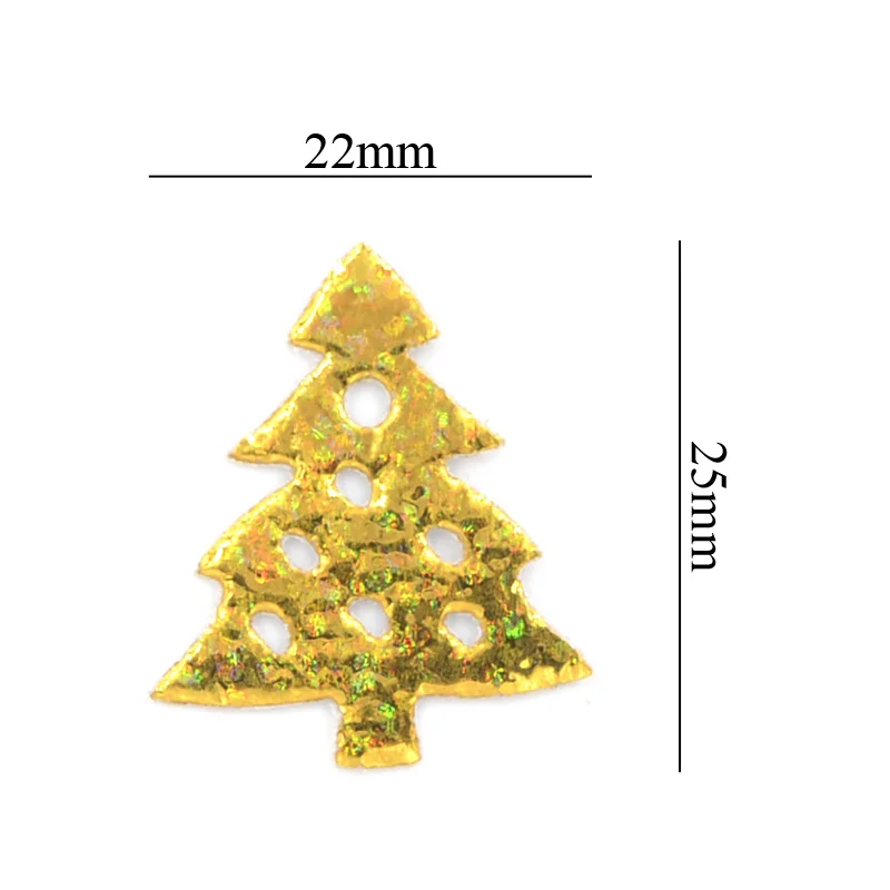 60Pcs Laser Cloth Christmas Tree Appliques DIY Sewing Christmas Decorationfor Clothes Sewing Supplies DIY Craft Ornament