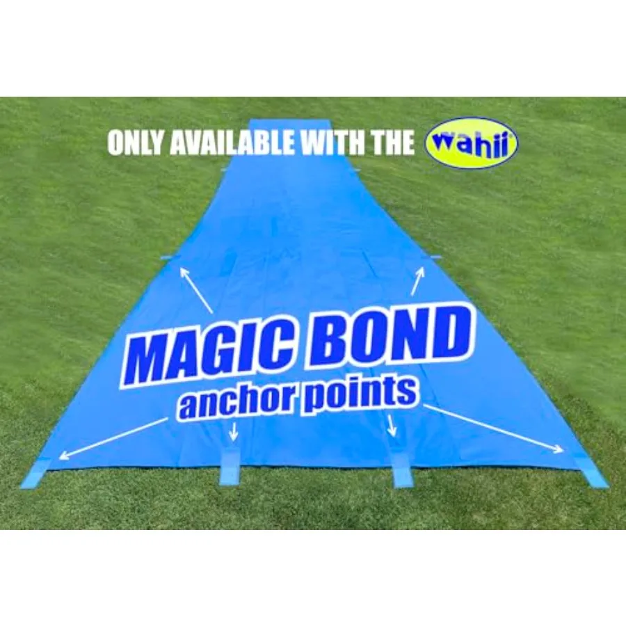 Giant WATERSLIDE with Magic Bond Anchor Points • The Original Giant 75ft Backyard Lawn Water Slide - Adult and Teen Super Slip