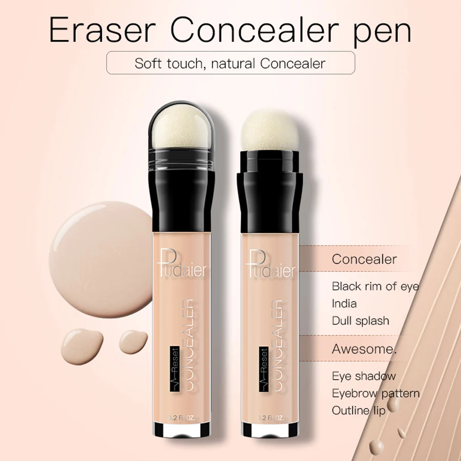 Pudaier-コンキッドコンシーラー,目の下のシミを減らすファンデーション,ブルークリーム,ソフト,1ユニット