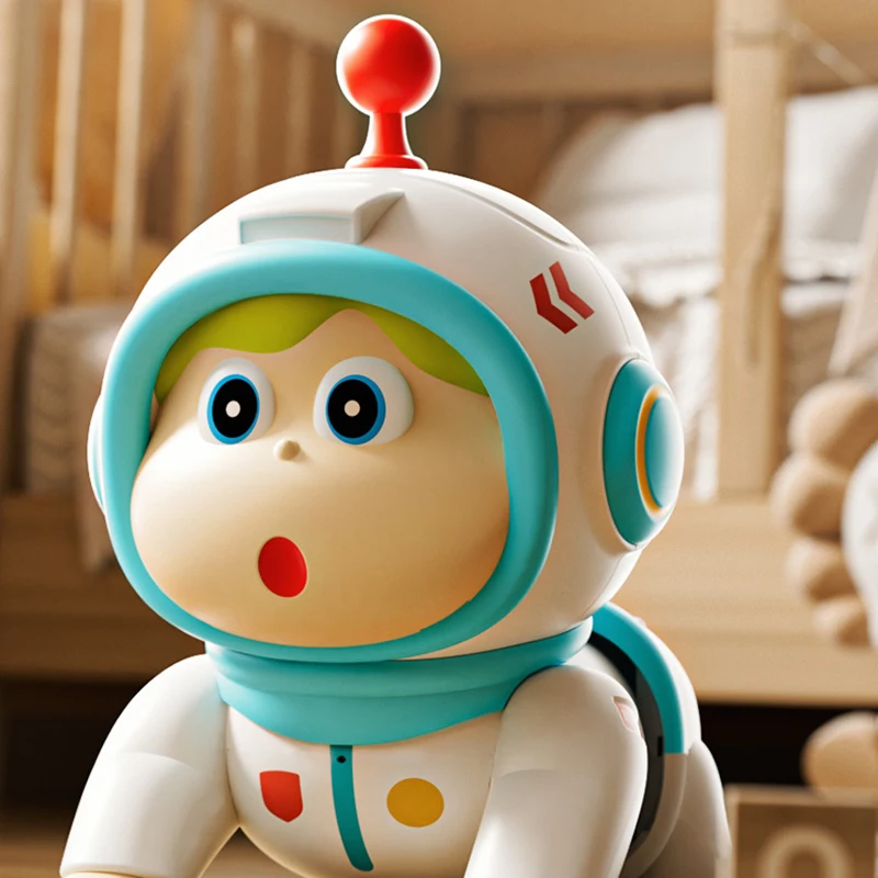 1 pz Cartoon Baby Electric Climbing Doll Toys apprendimento precoce Talking Toys telecomando 0-3 mesi Baby Head Up Training Toys