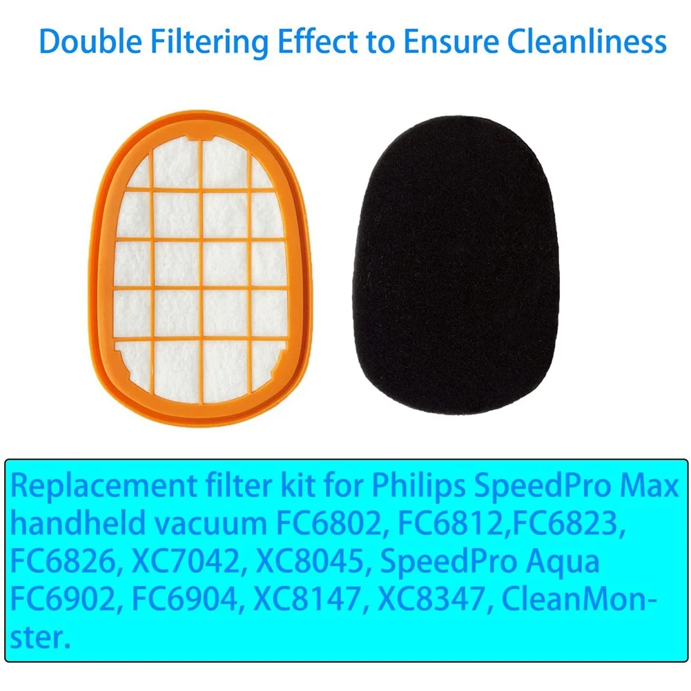 交換用フィルターセット,コードレス掃除機用アクセサリー,obsillesフィリップス対応のsproidpro max,fc5005,01,fc6802,fc6812,4パック