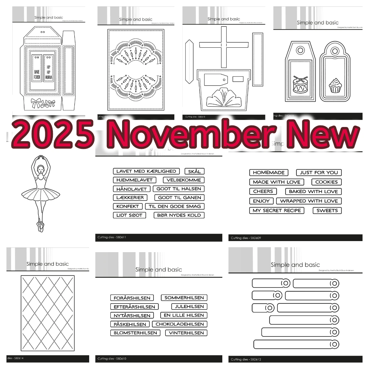 

2025 New A6 Doily All-In-One Plate Hjemmelavet XL Present Ballerina Gift Tags Dies cut Scrapbooking DIY Christmas Cards Molds