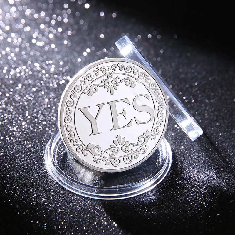 1-4PC Bronze Yes Or No Commemorative Coin Souvenir Non-Currency Game Prop Decision Coins Collection Decoration Crafts