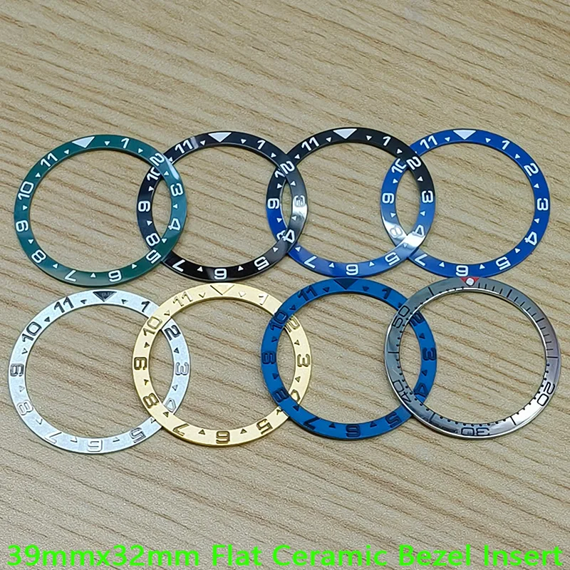 

NH35 Case Ring 39mmx32mm Flat Ceramic Watch Bezel Insert Parts Fits NH36 NH35 Automatic Movement Men's Diving Watch Modification