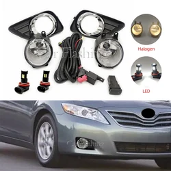 Car halogen Front Fog Light Grille Foglamps Cover Trim Facelift Accessories For Toyota Camry ACV40 XV40 2010 2011 LED foglight