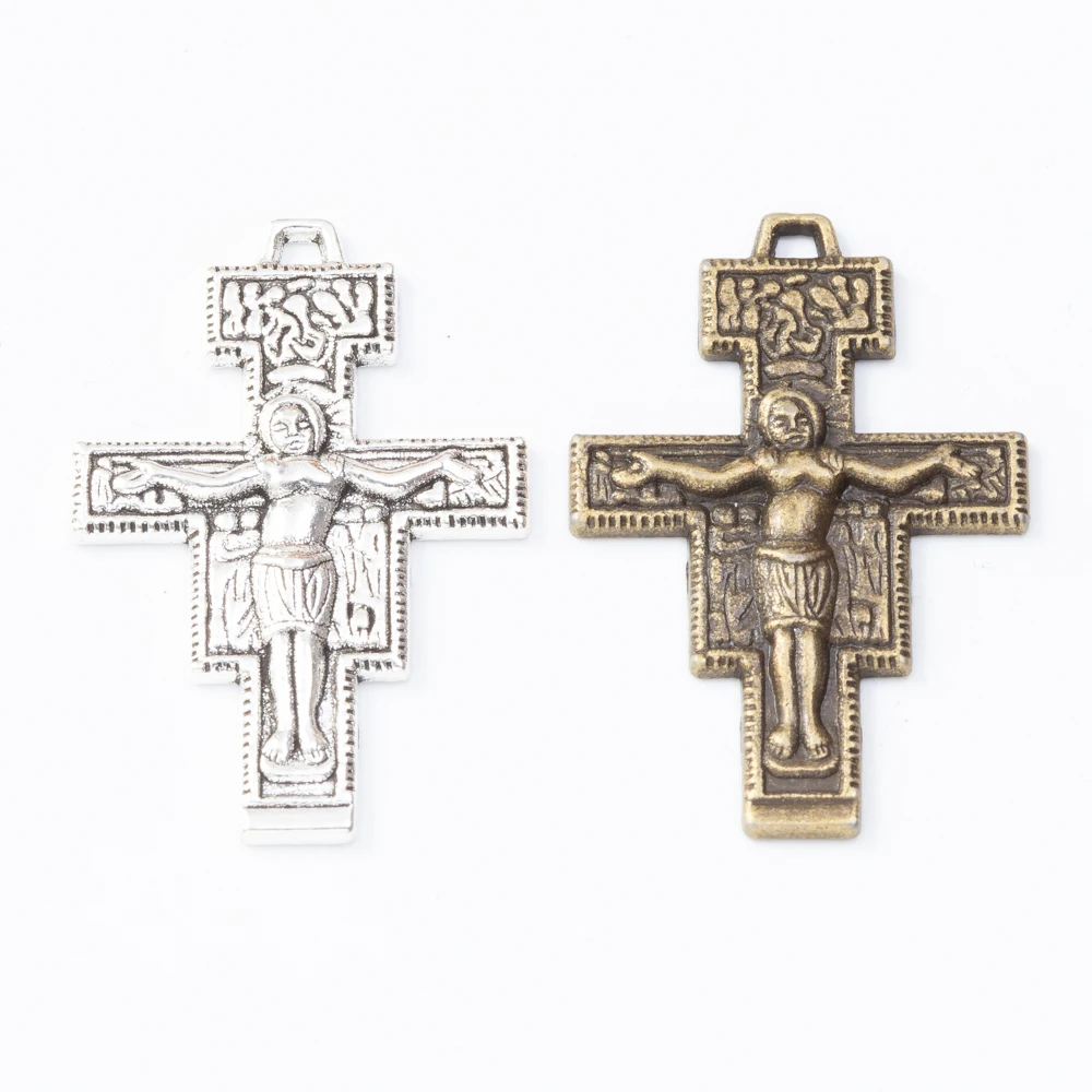 15pieces (cross) vintage zinc alloy charm metal pendant DIY jewelry discovery making accessories 1824