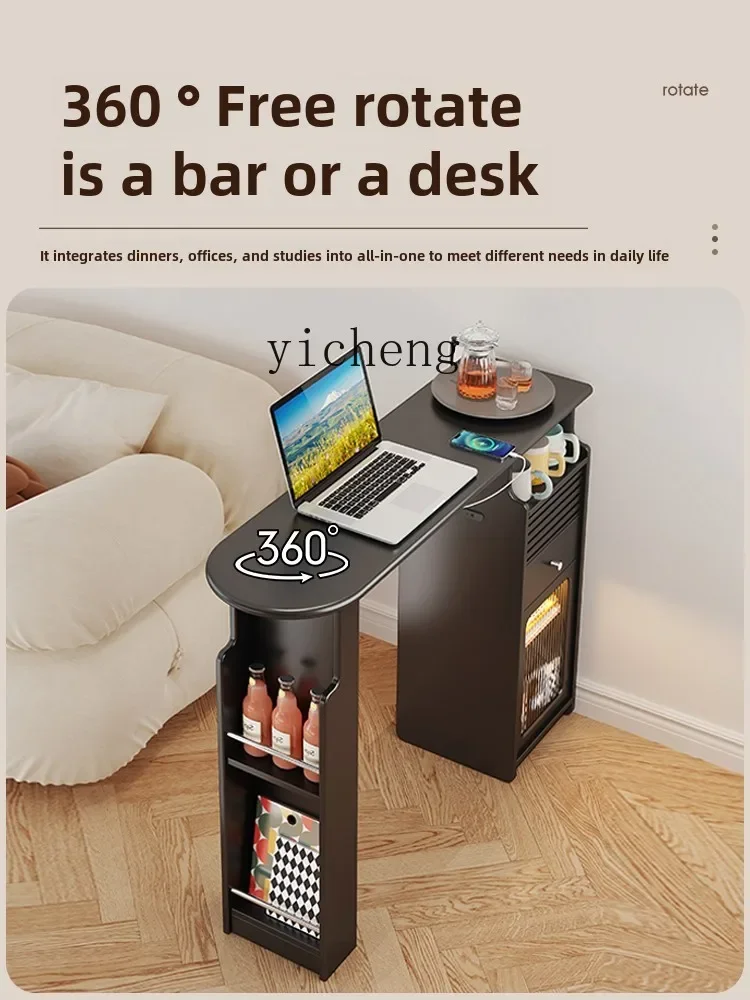 XL balcony tea bar counter retractable high-end small mini coffee bar counter integrated cabinet