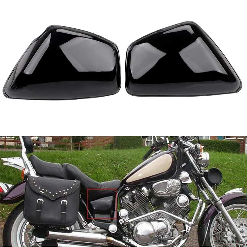 

Unique Gloss Black Side Panel Side Battery Fairing Cover For XV700 750 1000 Virago Spare Parts Accessories Parts