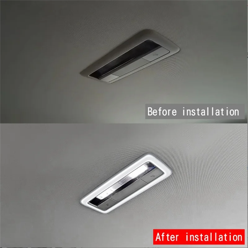

High Quality Car Interior Front Rear Reading Light Lamp Cover Trim Sticker For Mazda CX-60 2022 2023 RHD, B Accessories