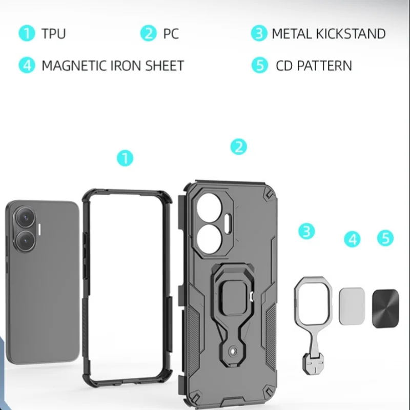 For Moto Edge 40 Neo Case Cover Motorola Moto Edge 40 Neo Capas Lens Protective Magnetic Ring Holder For Fundas Moto Edge 40 Neo