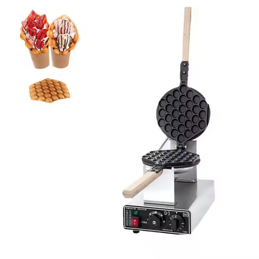 Professional Electric Bubble Waffle Maker Non-Stick Easy Clean for Snack Shop