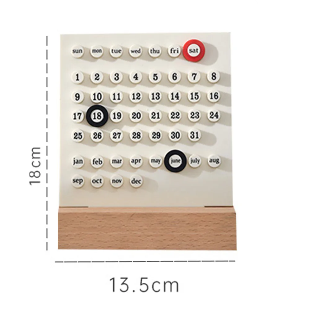 Simpatico anello acrilico fai da te ghiera calendario perpetuo decorazione del Desktop in legno set regalo di dischi creativi cancelleria per ufficio scolastico