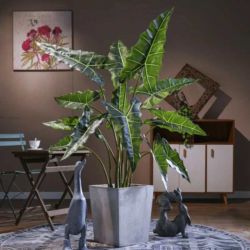 

High-end Artificial Tree Green Plant Salian Arum Indoor Fake Flower Light Luxury Ornament