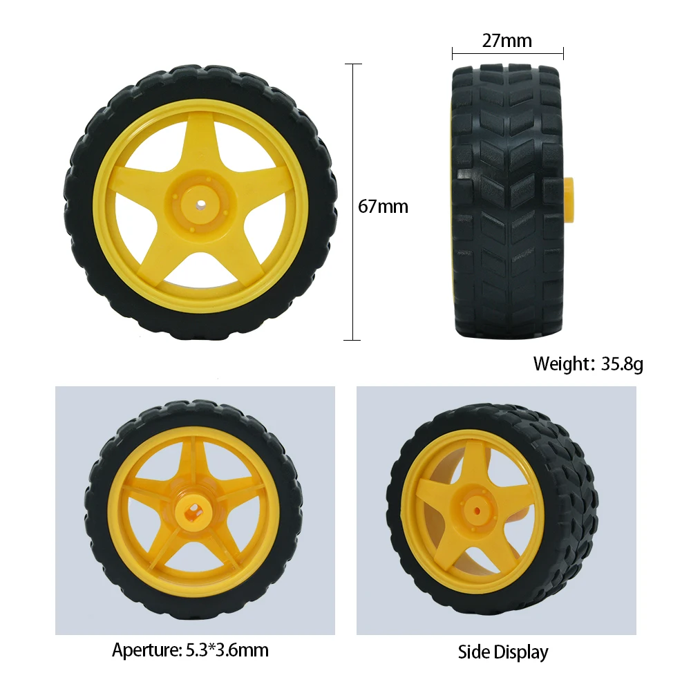 4PCS Robot Wheel Mecanum ruote di diversi colori per motore Arduino Smart Car Robot Wheel accessori parti elettroniche fai da te