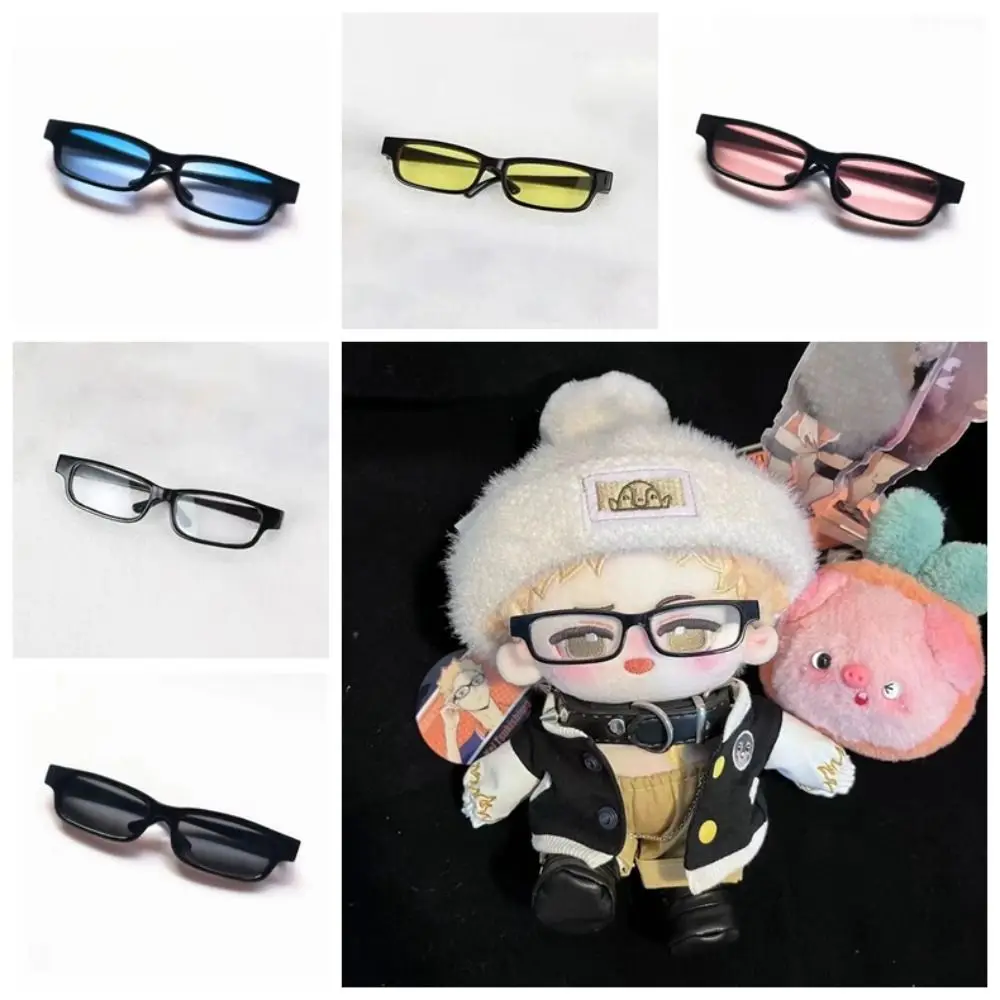 20CM Pluszowa Lalka Okulary Plastikowe Miniaturki Mini Okulary z Przezroczystymi Szkłami Zabawka do Domku dla Lalek Rekwizyty do Domku dla Lalek Prezent dla Dzieci
