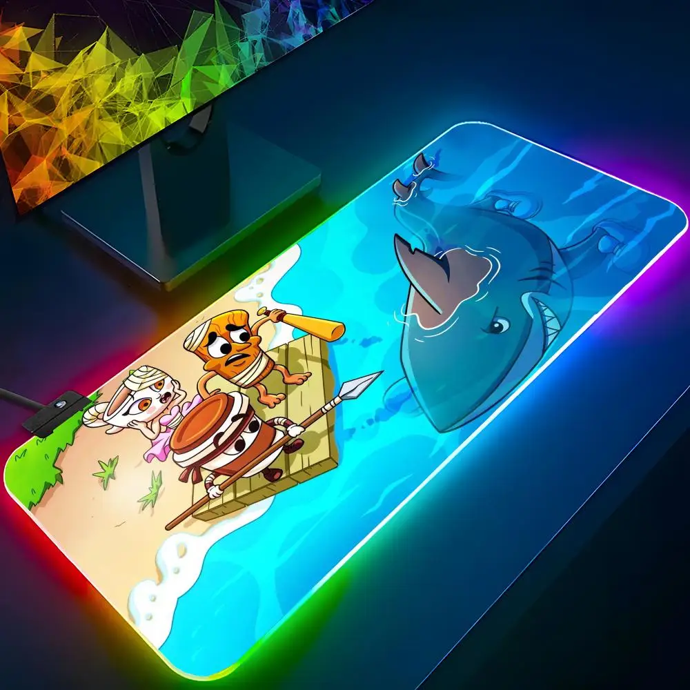 

Italian Brainrot Tung Tung Sahur Mouse Pad RGB Backlit Mouse Pad Laptop Mouse Pad Laptop Gamer Computer Desk Gaming Accessories