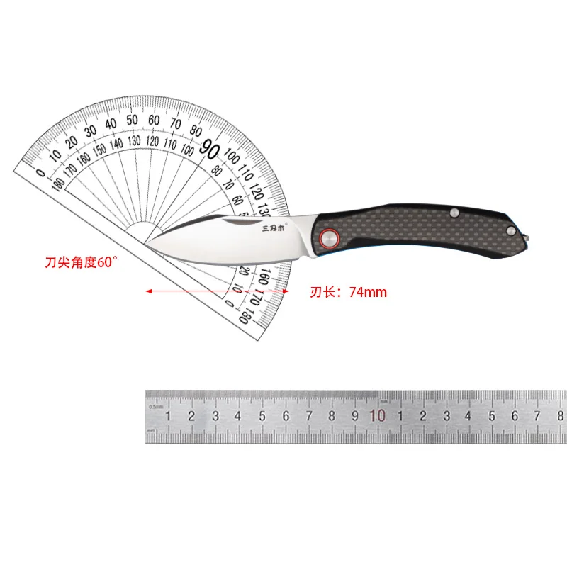 SANRENMU 7315 12C27 Blade Pocket Folding Knife Outdoor Camping CutFruit Hunting Portable Personality EDC Rescue Tool Knives