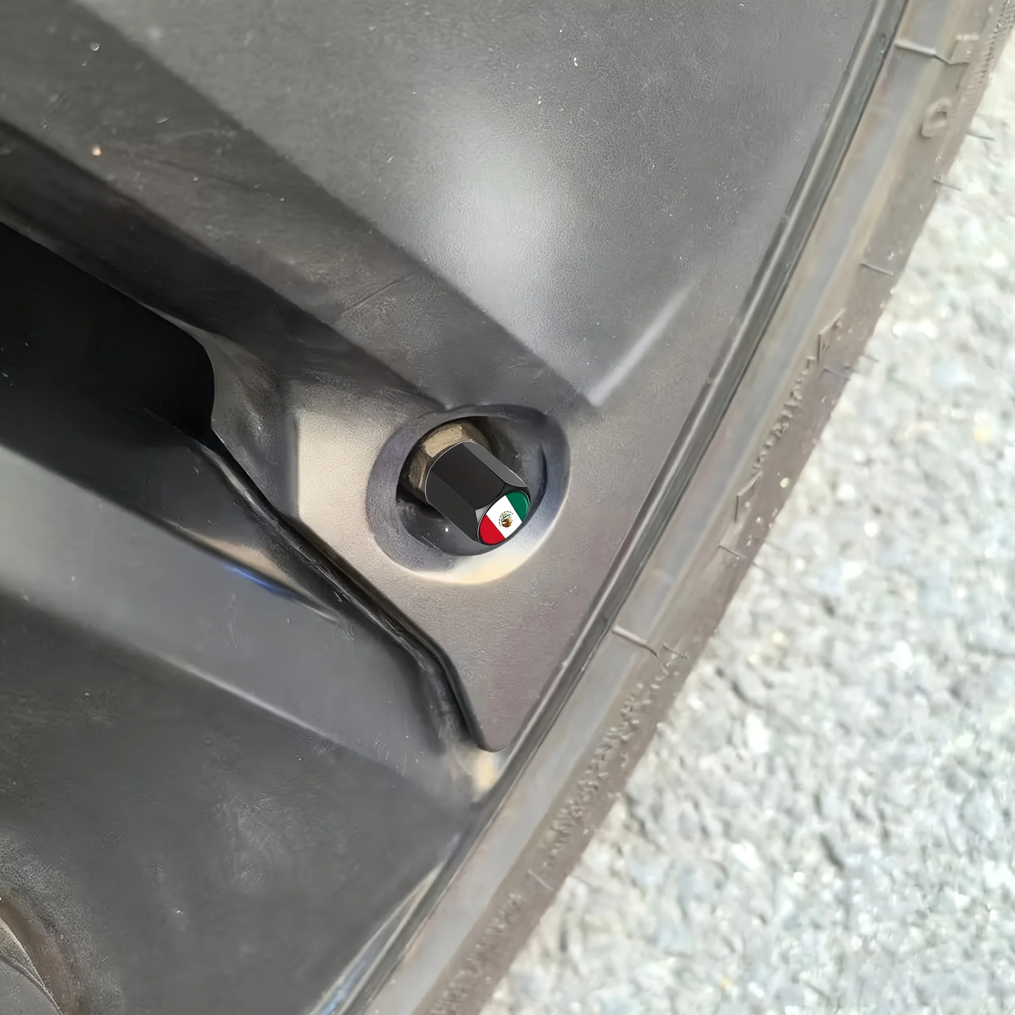 12Pcs Tire Valve Stem Caps, Mexico Style Flag Design Metal Wheel Accessories with Rubber Seal for Cars Trucks Motorcycles Bikes