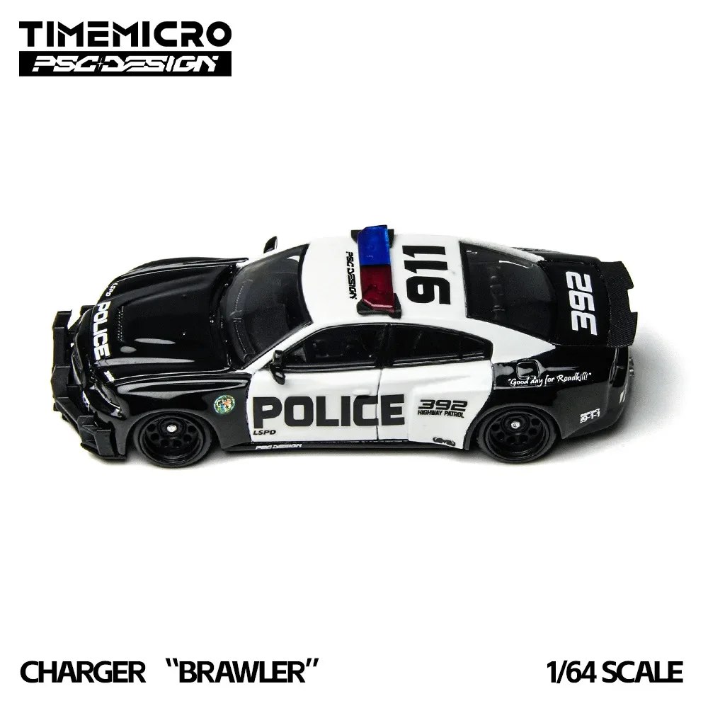 

1:64 TM Charger Brawler LSPD Diecast Diorama Car Model Collection Toy