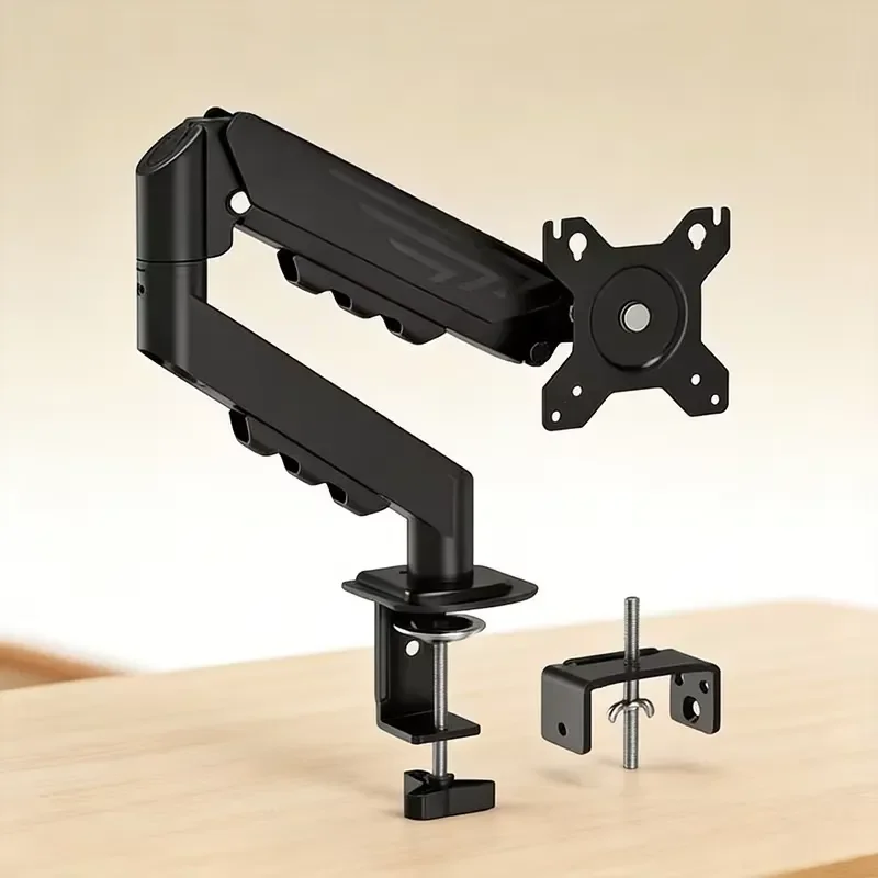 Universal Aluminum Alloy Monitor Arm Bracket Robotic Computer Screen Cantilever Base Heightened Desktop Stand for LCD LED