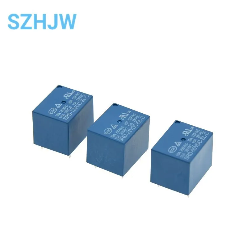 Relay SRD-05VDC-SL-C SRD-03 05 06 09 12 24 12VDC-SL-C 5PINS 3V 5V 9V 6V 24V 12V High-quality 10A 250VAC 5PIN