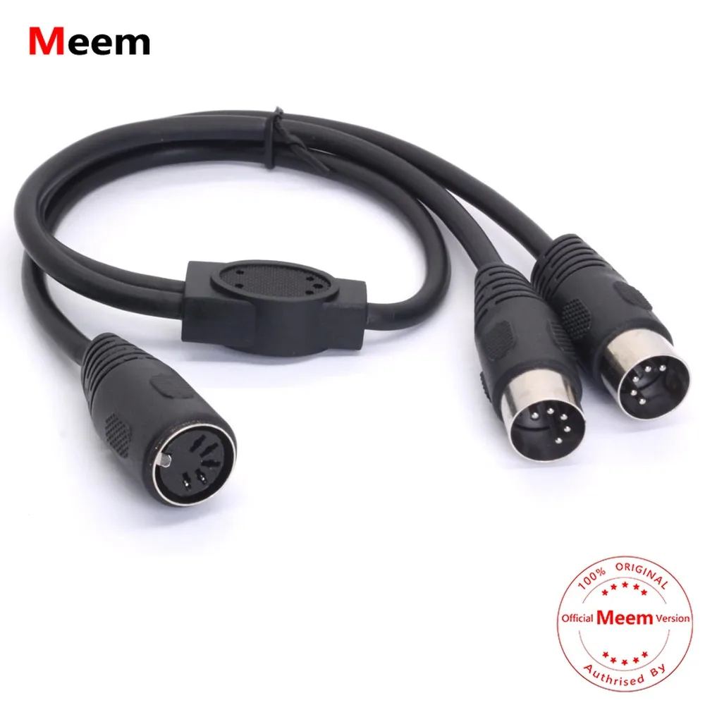 

Адаптер кабеля-разветвителя MIDI Y, 5-контактный разъем Din на двойной 2 штекера, разъем MIDI-кабель для микшеров, клавиатур, музыкальных микшеров