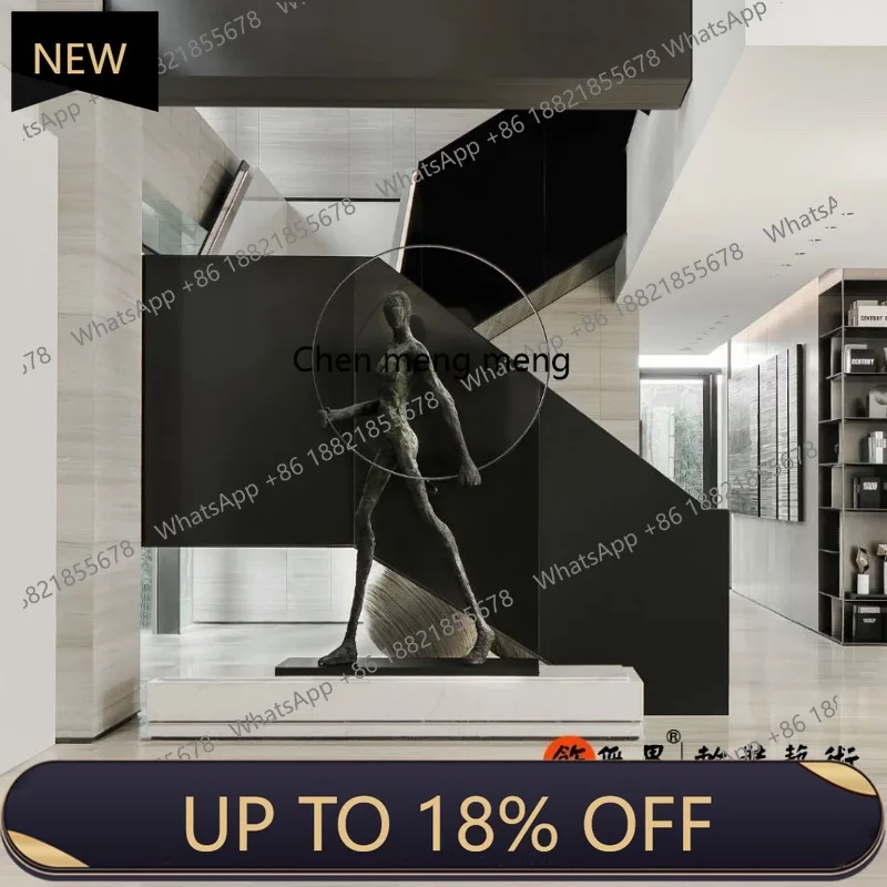 

M85 Creative humanoid sculpture floor-to-ceiling large ornament exhibition hall art ornament living room light luxury floor lamp