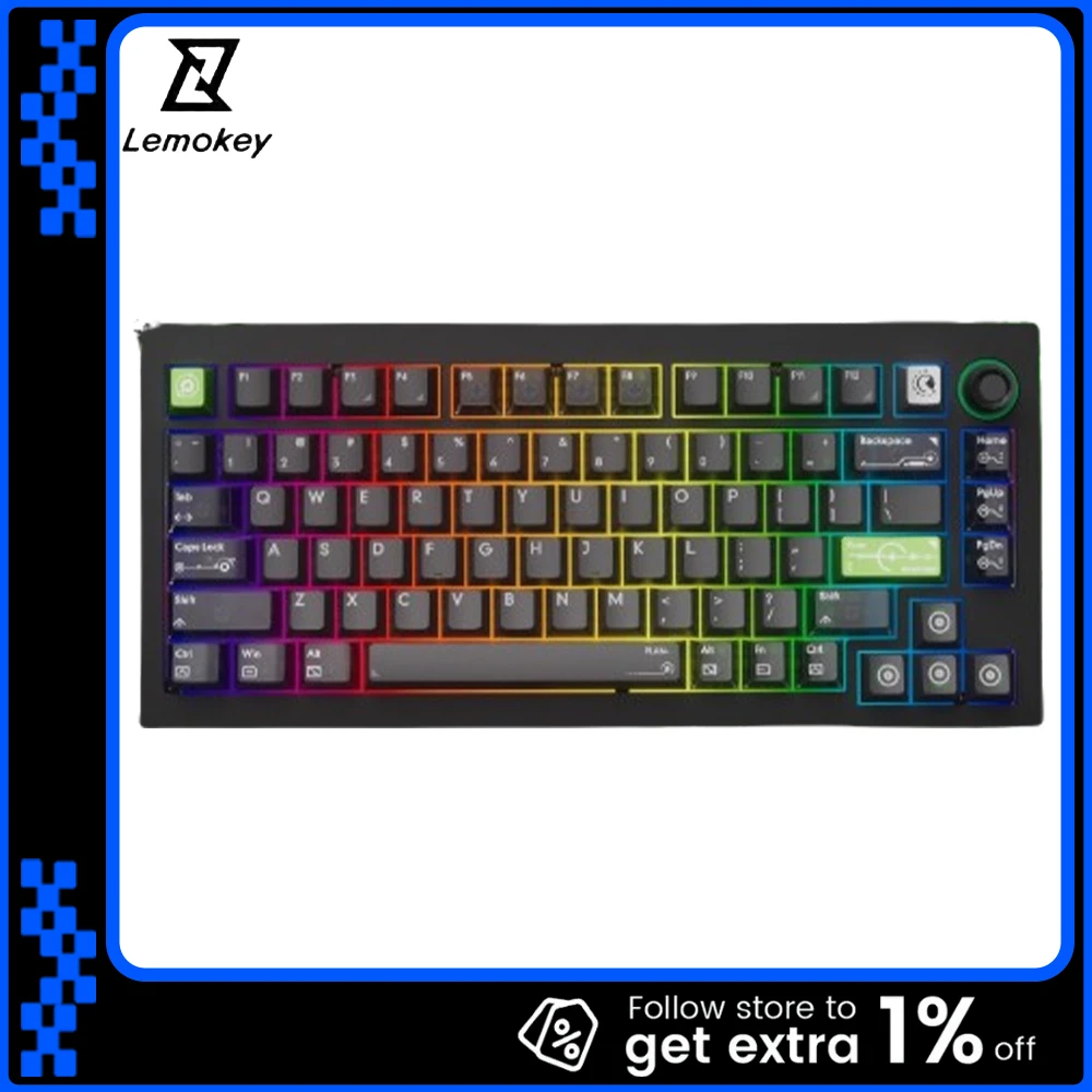 Lemokey L5HE8k Magnetic Switch Keyboard 81keys Customized Mechanical Keyboard Wired 8k Return Aluminum Alloy Keyboard Man Gifts