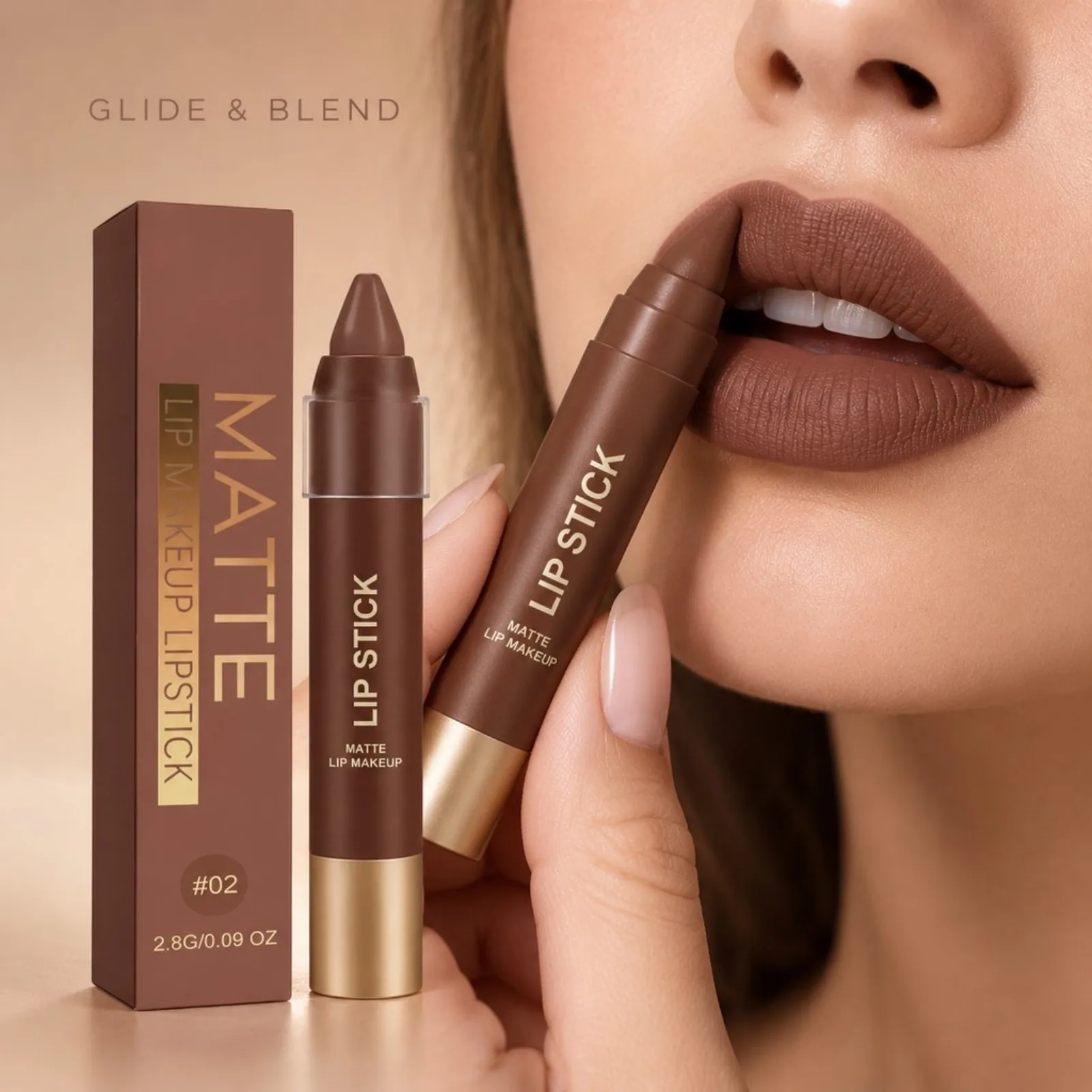 Chocolate Series 6-Color Matte Soft Mist Lip Liner Lipsticks Sexy Red Brown Chocolate Tint Contouring Lipliner Outline Cosmetic
