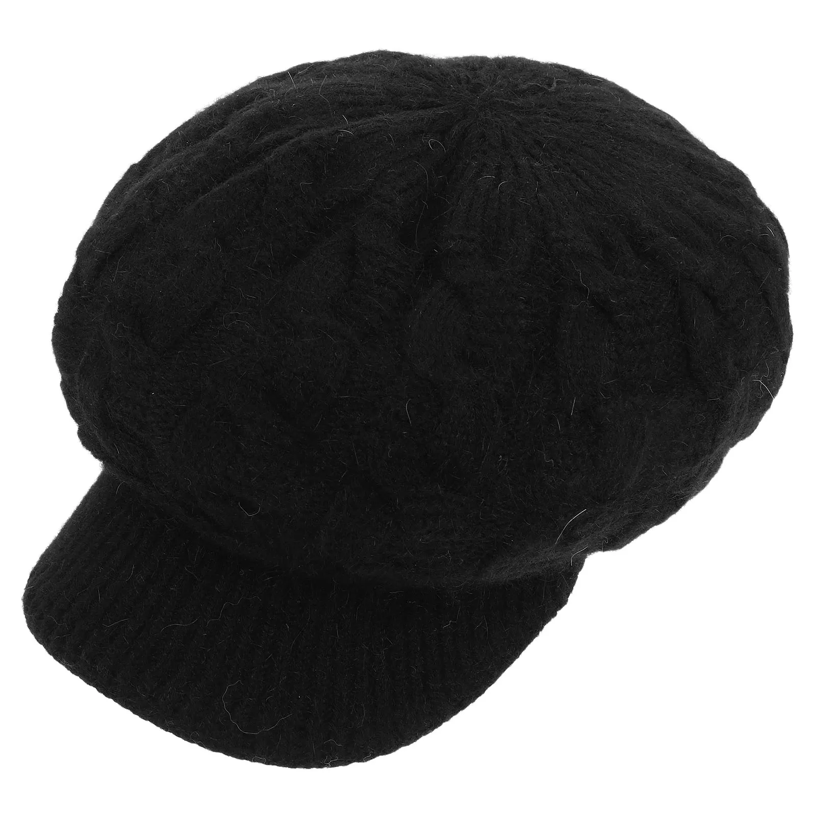 

Warm Beret Cute Hats for Women Twist Furry Knit Crochet Acrylic Beanie Woman Fashion Miss