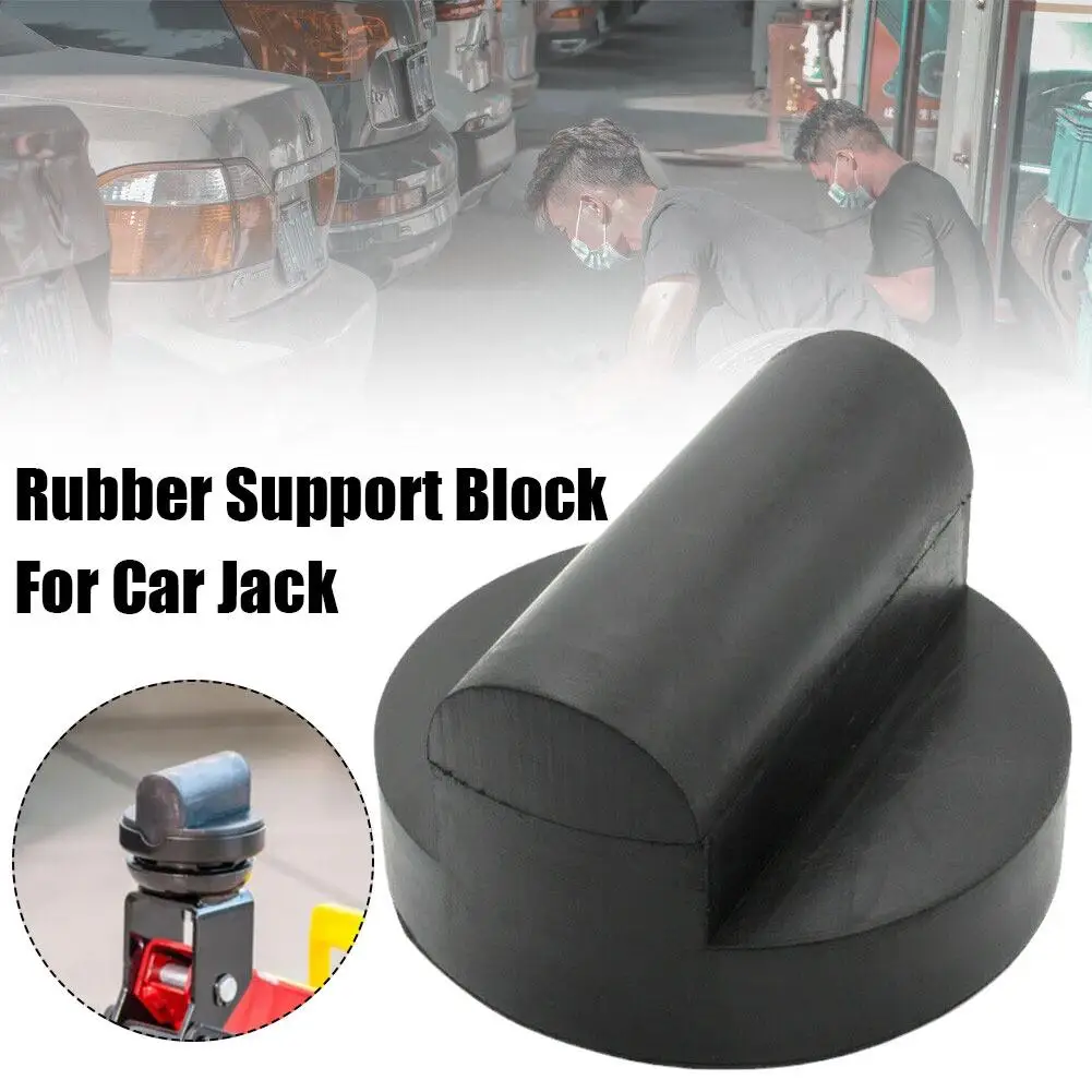 Car Slotted Frame Rail Floor Jack Support Rubber Pad Adapter For Audi TT RS R8 A6 A7 Black Rubber Adapter Rubber Block