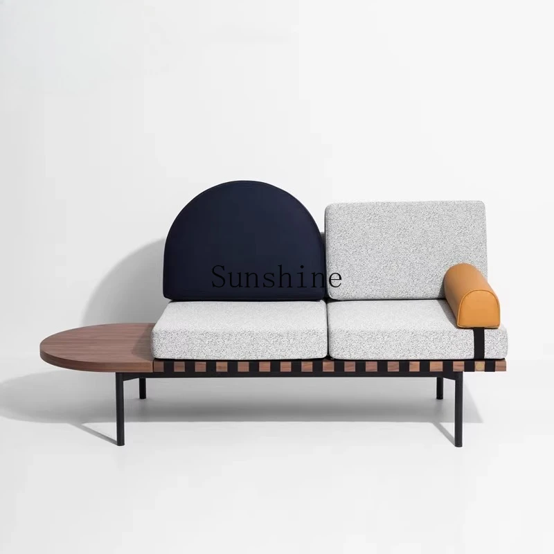 

Solid wood simple personality living room backrest long strip with edge sofa