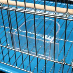 2Pcs Bird Feeding Utensils Hanging Bite Resistant Pet Accessory Plastic Feeding Cup Cage Food Water Bowl Bird Feeder