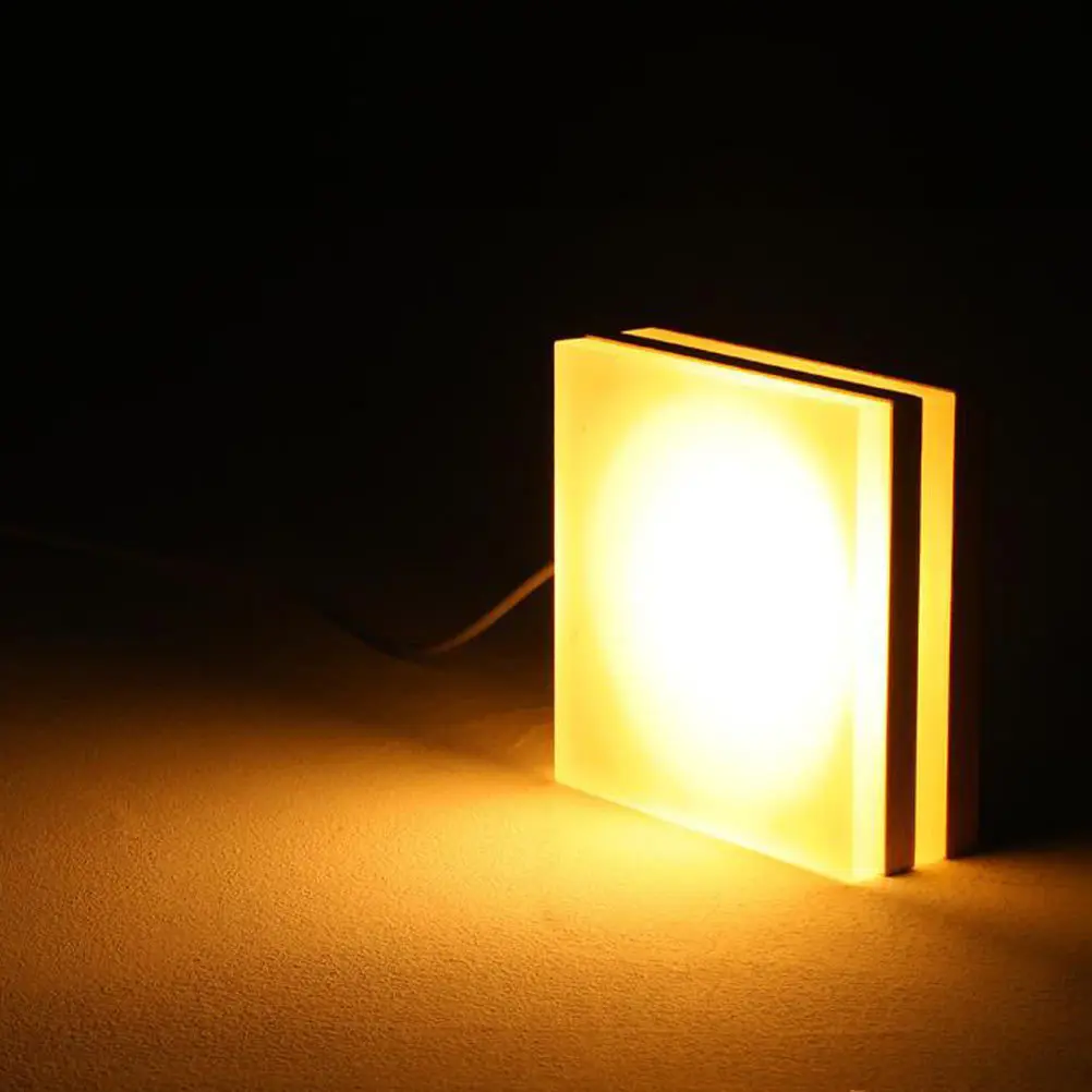 

Led Small Night Light Luminous Wooden Acrylic Bonsai Holder For Home Office Decor Desktop Plant Fish Tank