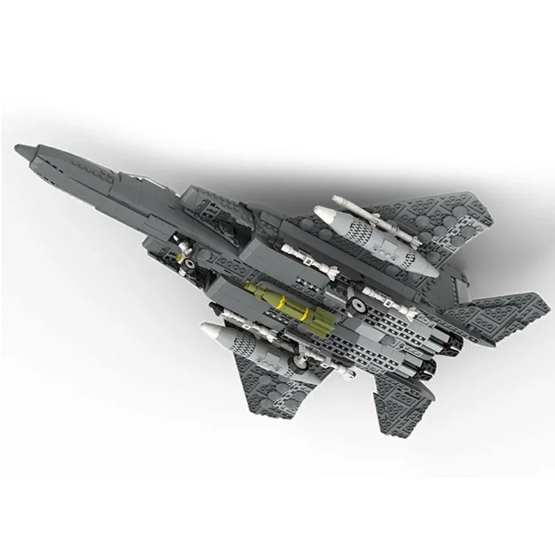 Moc cegły budowlane Model wojskowy F-15E Strike Eagle Fighter technologia modułowe klocki prezenty zabawki dla dzieci zestawy DIY montaż