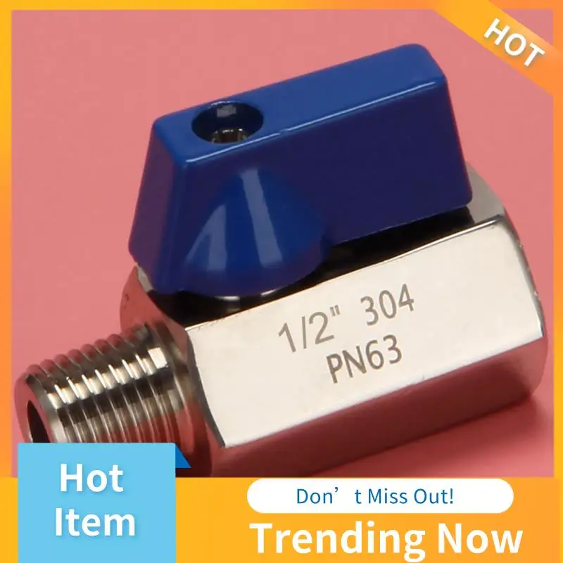 

AB08-шаровой клапан 1/2 дюйма, мини-шаровой клапан из нержавеющей стали 304, женский и мужской NPT, отлично подходит для клапана регулирования потока душевой насадки