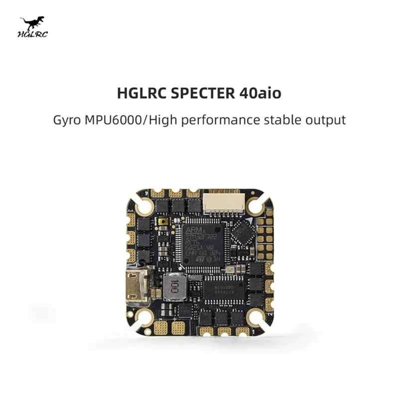 

HGLRC SPECTER F722 40A AIO 4-6S Flight Controller MPU6000 40A ESC 25.5x25.5mm for 2-4 inch RC FPV Freestyle Drone