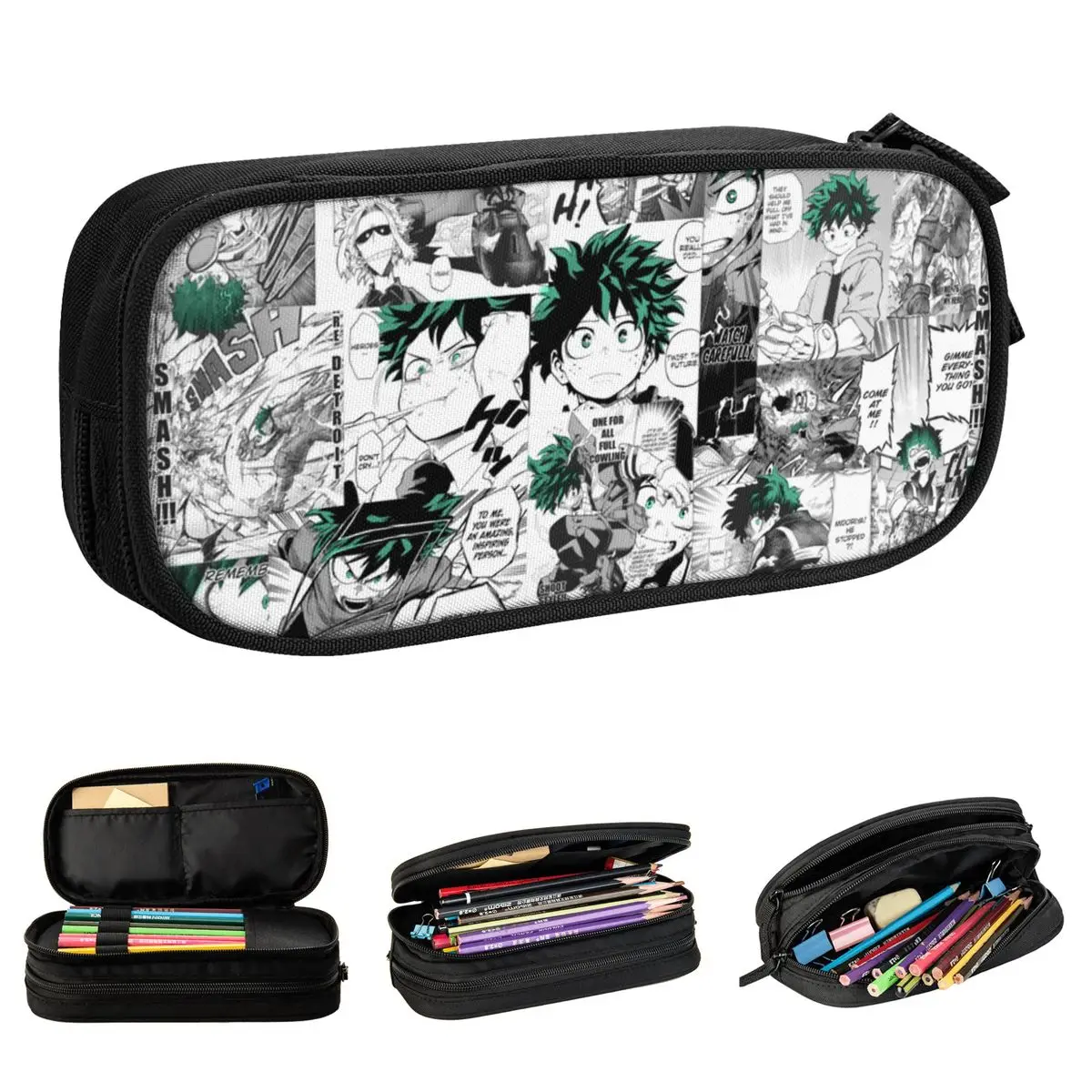 Пеналы My Hero Academy Izuku Manga, милая сумка-держатель для ручек в стиле аниме, студенческие большие пеналы для хранения офисных подарков