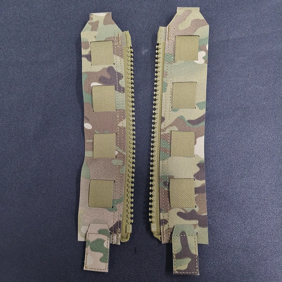 Tactical Back Panel Zipper MOLLE Adapter 500D Nylon Lightweight Versatile For Rear Pack Plate Carrier 3950 Tactical Gear 2PCS