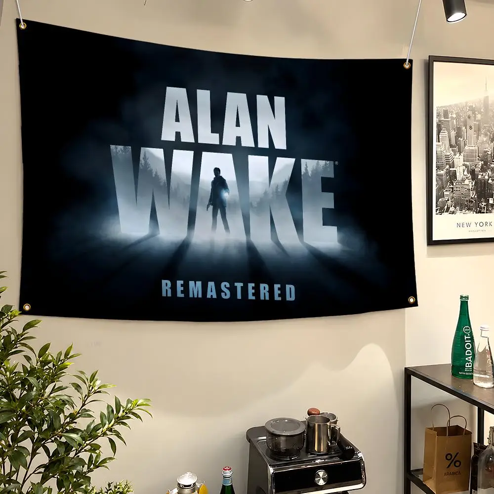 Game Alan Wake Bright Falls Dark Place Flags Wall Hanging Flag Banners For Birthday Parties Outdoor Bedroom Dorm Room Decor