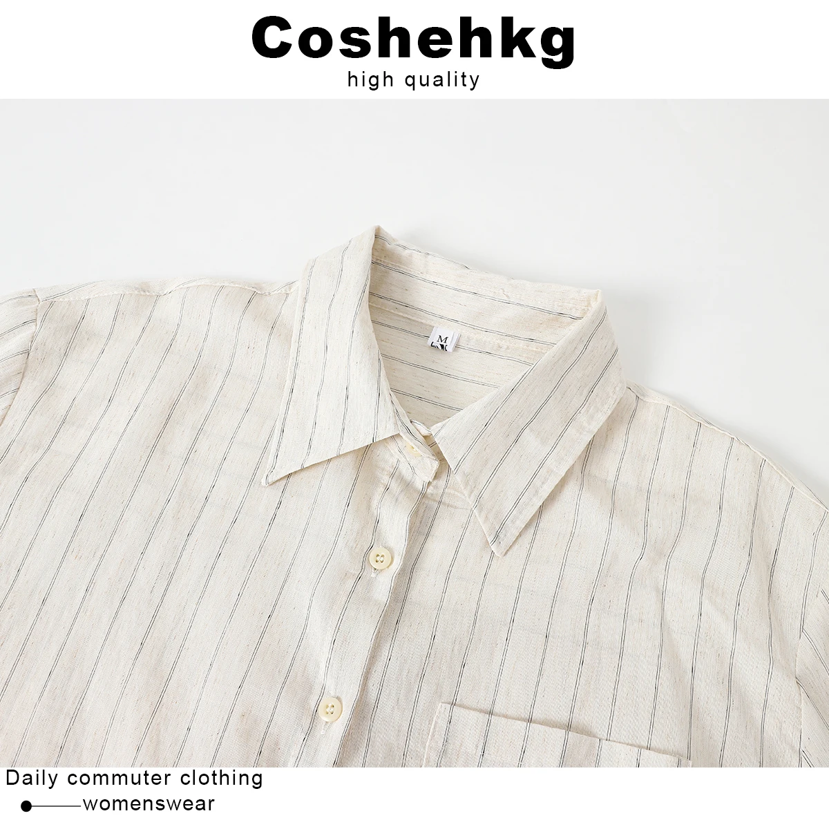 Coshehkg Women's Loose Striped Shirt And Beaded Strap Set Casual Lazy Style Top Bottom Ensemble Autumn New Arrival