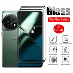 3Pcs Tempered Glass For OnePlus 11 10 Pro 9 8 Pro Nord CE 3 2 Lite N300 N20 Full Cover Screen Protector