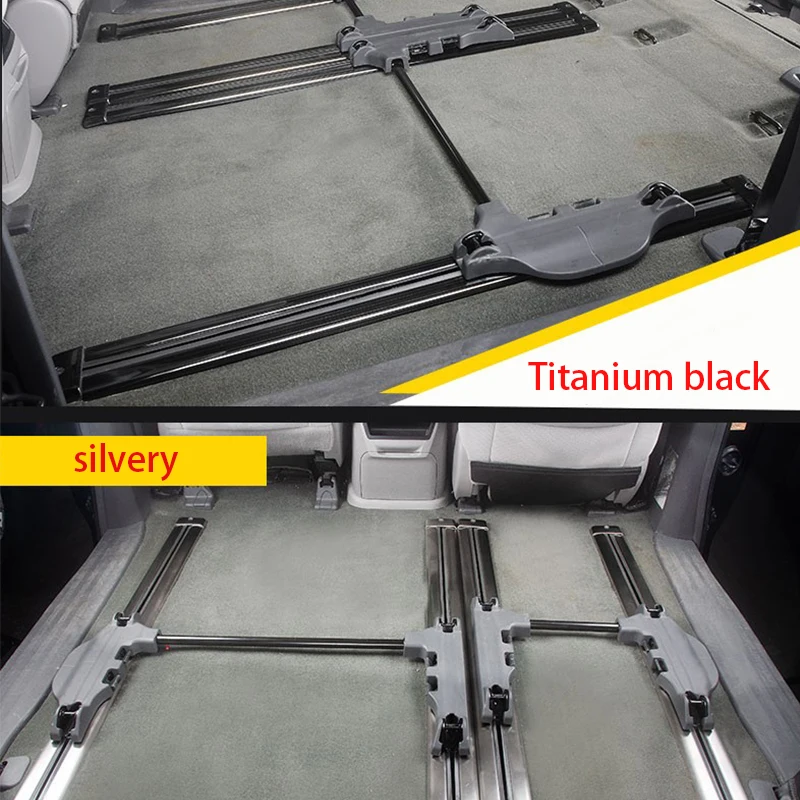 Car Moulding Accessories For Toyota Sienna 2021 2022 2023 Stainless Steel Rear Seat Track Path Slide Rail Frame Cover Trims