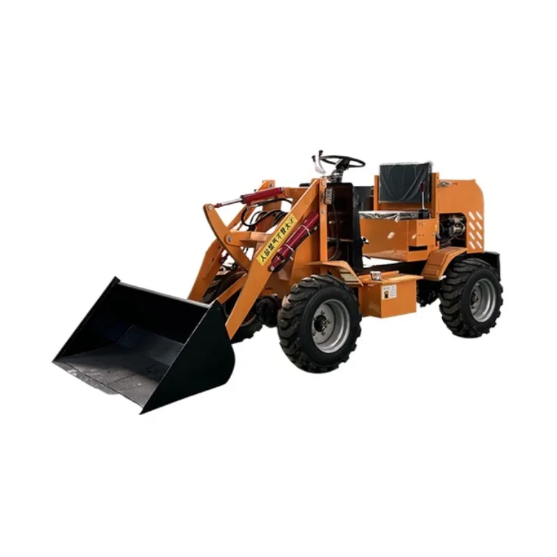 Electric small diesel loader household breeding farm manure cleaning bulldozer construction site grab wood shovel