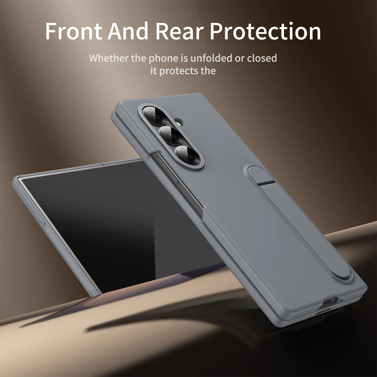 For Samsung Galaxy Z Fold 7 6 5 4 Skin Feel holder phone Case Shockproof Protection Set Hinge Funda For Fold5 Fold6 Phone Cover